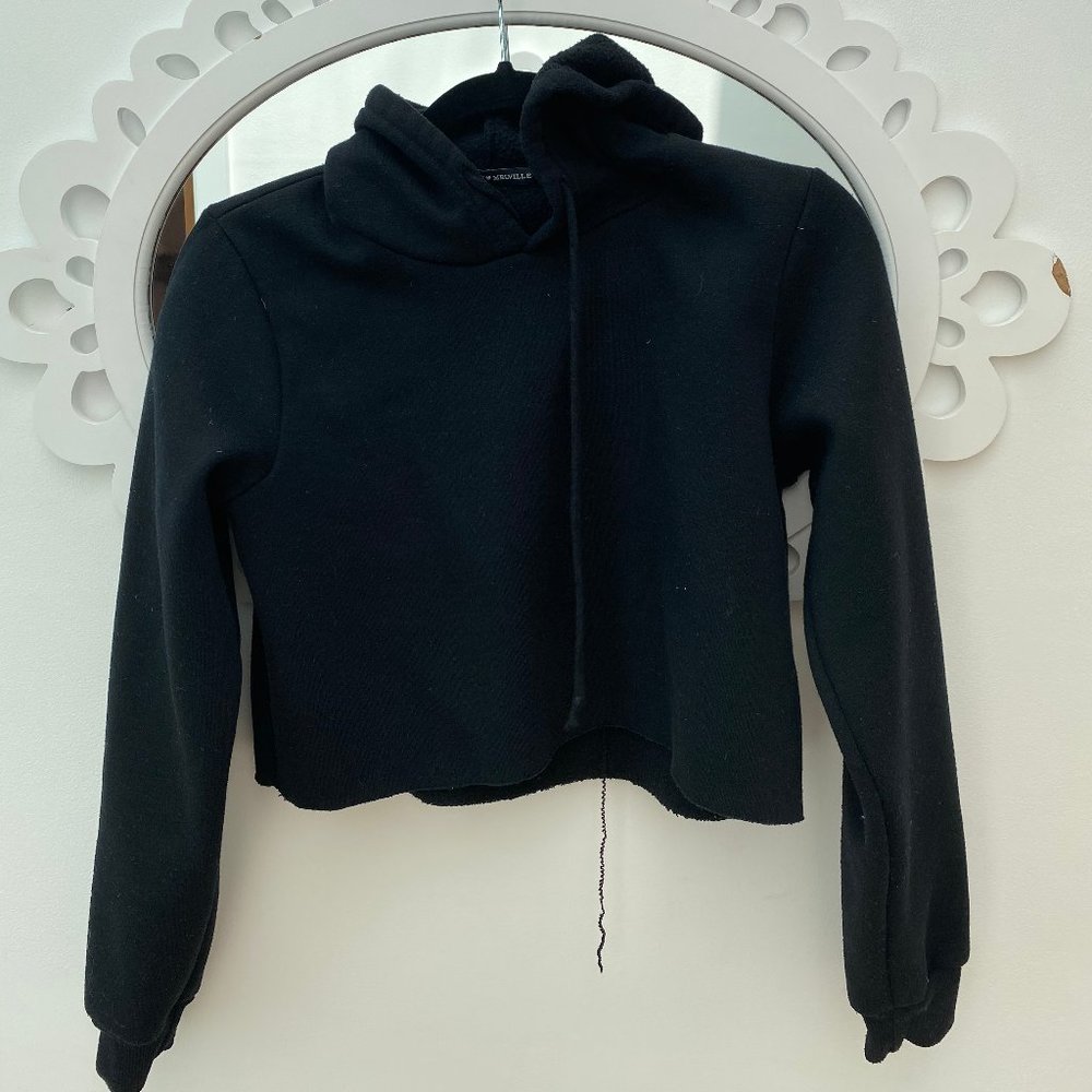 Black Brandy Melville Hoodie Cropped